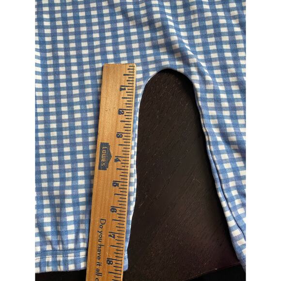 Emma Grace Shoppe Blue Gingham Organic Cotton Sleeveless Tank Playsuit Romper - Picture 6 of 7